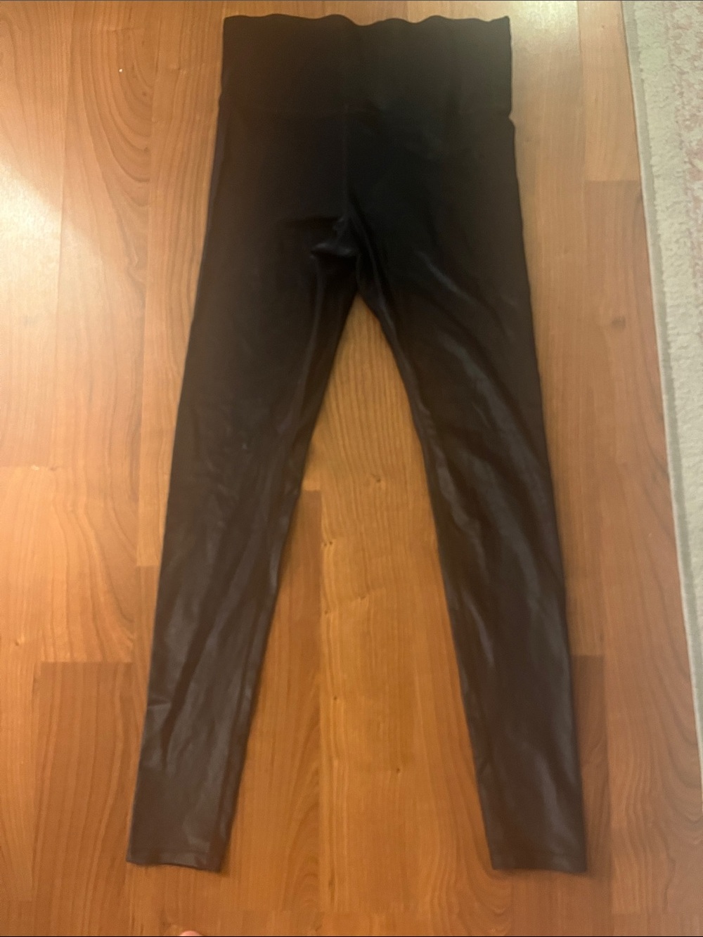 Carbon38 Black High-Rise Faux Leather Leggings